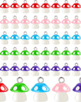 50 Pieces Mushroom Charm Pendant Mushroom Resin Charm Mushroom Jewelry Finding Charm DIY Pendant Making Resin Charm for Bracelet Necklace Earrings Keychain Craft