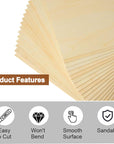 12 Pack Basswood Sheets 1/8 Inch Plywood 3Mm Basswood Sheets, Square Unfinished Wood Boards Sheets for Crafts, DIY Project, Mini House Building Architectural Model Making 11.8 × 11.8 Inch