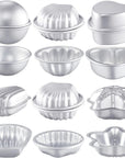 12 Pcs Bath Bomb Molds, 6 Shapes Metal Bath Bomb Making for Crafts DIY Bath Bomb Crafting Press Mould for Handmade Soaps Candle Cake Ice Cream Baking Handicrafts Making Supplies