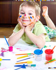 Painting Brushes, 45PCS Kids All Purpose Paint Supplies Include Paint Cups with Lids Palette Tray Multi Sizes Paint Brush Set for Kids Gifts School Prizes Art Party