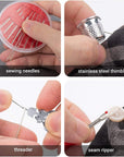 104 Pcs Premium Sewing Kit, Portable Needle and Thread Kit for Beginners, Travelers and Adults, DIY Sewing Supplies with 18 Color Threads, 24 Needles, Seam Ripper, Scissors, Thimble Etc