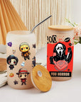 12Pcs UV DTF Cup Wrap Transfer for Glass Halloween,Terror UV DTF Transfers Stickers Decals Rub on Transfers Cup Stickers for Crafts No Heat Needed Ready to Apply UV DTF Cup Wrap Transfer