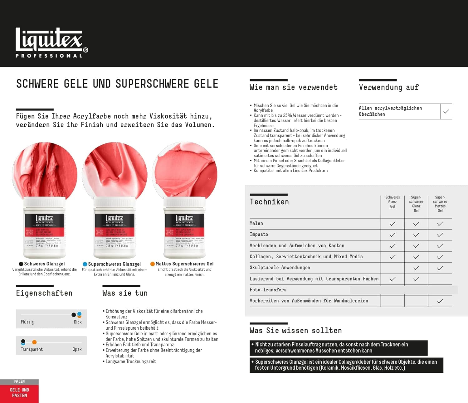 Professional Matte Super Heavy Gel Medium, 237Ml (8-Oz)