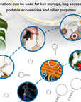 420Pcs 1" 25Mm Keychain Making Kit, Including 140Pcs Keychain Rings with Chain,140Pcs Jump Ring,140Pcs Screw Eye Pins for Keychains/Jewelry/Diy Keychain Ring