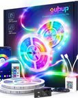 50 FT LED Strip Lights,Bluetooth LED Lights for Bedroom, Color Changing Light Strip with Music Sync, Phone Controller and IR Remote(App+Remote +Mic)