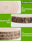 8 Pcs Wood Slices 9-10 Inches Natural Wood Rounds,Unfinished Wood Centerpieces for Tables,Round Wooden Discs,Wood Slices for Centerpieces/Crafts,Baby Shower,Weddingtable Decor, Enchanted Forest Decor