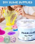 Foam Soft Clay for Slime, 500G(17.6OZ) Lightweight Moldable Air Dry Clay Suitable for DIY Creative Art Design/Creative Crafts Sanding or Shaping with Sculpting Tools,White
