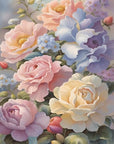 5D Flower Diamond Painting Kits for Adults, DIY Rose Diamond Art Kits, round Full Drill Gem Arts and Crafts Kits for Home Wall Decor Present(16X12Inch)