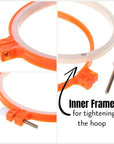 - Embroidery Hoops Set, 6 Pcs, 3.4 Inch to 10.2 Inch, Assorted Colors, Plastic Embroidery Hoop, Cross Stitch Hoops, Embroidery Rings, Cross Stitch Plastic, Sewing Rings Hoops.