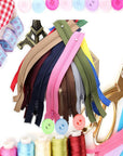 100 Pcs 9 Inch Nylon Coil Zippers Tailor Sewer Bulk for Sewing Crafts 25 Colors