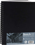 8.5"X11" Hardbound Sketchbook, Left Spiral Sketch Pad with Hardcover, Perforated and Durable Acid Free Drawing Paper, Ideal Art for Kids & Adults, Artist Pro & Amateurs