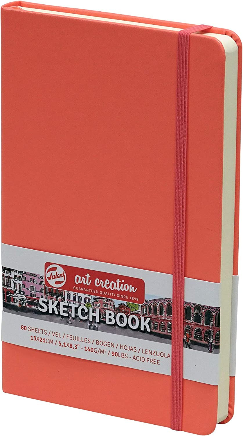 Royal Talens T9314-313M 441866 Talens Art Creation Sketchbook, Drawing Notebook, 8.3 X 11.8 Inches (21 X 30 Cm), Coral Red