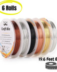 - Beading Wire for Jewelry Making, 24 Gauge, 6 Rolls,19.6 Feet Each, Jewelry Wire, Wire for Jewelry Making, Beading Wire, Crafting Wire, Jewelry Making Wire, Bendable Wire