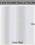 Water Soluble Stabilizer for Embroidery Topping Film (12 in X 50 Yd Roll), 35Um Clear Embroidery Stabilizers - Wash Away Embroidery Stabilizer for Machine Embroidery Stabilizer and Hand Sewing