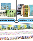 Cute Washi Tape Set - 24 Rolls Kawaii Animals Decorative Washi Tape for Scrapbooking Supplies, Bullet Journal Supplies, Junk Journal, Kids Art Craft Tape