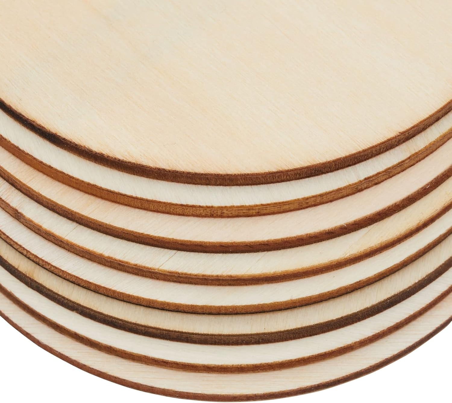 Set of 130 Unfinished Wooden Squares and Circles for Wood Burning Projects, DIY Crafts (3 Sizes/Shape)