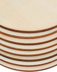Set of 130 Unfinished Wooden Squares and Circles for Wood Burning Projects, DIY Crafts (3 Sizes/Shape)