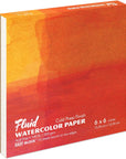 Artist Watercolor Block, 140 Lb (300 GSM) Cold Press Paper Pad for Watercolor Painting and Wet Media with Easy Block Binding, 6 X 6 Inches, 15 White Sheets