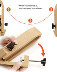 Stitch Pony, Beech Wood Foldable Leather-Pony Table Desktop Stitching Pony Horse Clamp,Leather Sewing Pony Horse Clamp for DIY Hand Stitching Leather Clamping