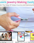 Deluxe Jewelry Making Kit with Video Course, Includes Instructions, Beads, Necklace, Bracelet, Earrings Making, Crafts for Adults, Beginners, Christmas Gift for Teens, Girls 13-15, Moms, Women