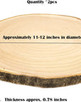 2 Pcs Large Wood Slices for Centerpieces 11-12 Inches Wood Rounds for Tables Decor Rustic Wood Circles for DIY Crafts and Wedding Decor round Wooden Discs Wood Slice Ornaments