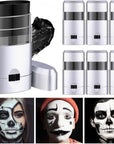 6 Pack Halloween Clown Makeup Black Face Body Paint Makeup Sticks Black Face Foundation Makeup Kit for Clown Skeleton Vampire Skull Cosplay Party