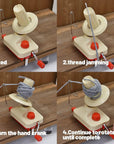 Yarn Winder, Knitting Yarn Ball Winder,Knitting Wool Winder Holder, Swift Table Top Hand Operated Winder,Manual Wool Yarn Cone Ball Winder - 180X135X100Mm