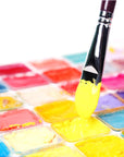 Red Sable Filbert Paint Brushes 6Pcs for Watercolor, Acrylic, Oil, Tempera and Gouache Painting