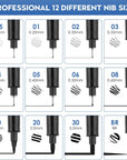 Black Drawing Pens,12 Art Pens Set,Fineliner Ink Pens,Art Markers,Manga Pens,Technical Pens for Sketching,70337