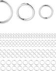 14K Gold Plated Jump Rings 900PCS 4/6/8/10 Mm Gold Jump Rings Strong Gold Open Jump Rings Bulk for Necklace Bracelet Earrings Jewelry Making