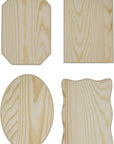 ® Unfinished Wood Plaques, 6.5 Inch X 4.5 Inch, 4 Assorted Shapes