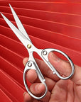 6.3-Inch All Stainless Steel Office Scissors,Ultra Sharp Blade Shears,Sturdy Sharp Scissors for Office Home School Sewing Fabric Craft Supplies Multipurpose Scissors