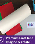 12Inch X 100 Feet Roll of Paper Transfer Tape with a Medium to High Tack Layflat Adhesive. Works with a Variety of Vinyl. Great for Decals, Signs, Wall Words and More. American Made V0821