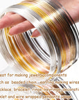 Jewelry Memory Wire Stainless Steel Craft Wire for Jewelry Making Necklace Bracelet Ring Earring Crafts Supplies DIY Jewelry Making Wire (6 Colors*4 Yards, 320 Coils)