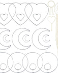 20 Pieces Metal Dream Catcher Rings Circle Heart Moon Shaped Catcher Rings Macrame Hoop Rings for DIY Crafts Wedding Wreath Wall Hanging Decor