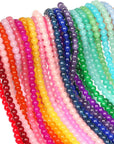 1250Pcs Glass Beads, 8Mm Round, 25 Vibrant Colors, for Bracelets, Jewelry Making, DIY Crafts
