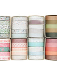 40 Rolls of Slim Washi Tape Gift Box Set, Decorative Paper Tapes 10 Mm Wide for Scrapbooking, DIY Arts and Crafts, Bullet Journal, Planner, Junk Journal, Notebooks (Minimalist)