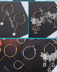 96Pcs Hoop Earrings Finding, Hypoallergenic Alloy round Earring Hoops for Jewelry Making, Gold Silver Open Beading DIY Earrings Craft Art Accessories 20Mm 30Mm 40Mm 50Mm