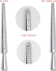 Ring Sizer Measuring Tool Ring Mandrel Measurement Tool Measure Ring Size Finger Sizing Set Metal Gauge US Size 1-13 Jewelry Sizers Kit of 27 Pieces