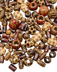 500 PCS Wooden Beads for Jewelry Making Adults, Painted Assorted African Beads, Macrame Supplies Beads, Craft Jewelry Wood Beads for Bracelets & Necklace, Large & Small round Barrel Tubular