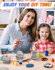 40PCS Rocks for Painting,Smooth Unpolished Craft Rocks Stones DIY Rocks Flat Assorted Size and Shapes Range around 1.5-2.36 Inch Each for Kids Painting Arts,School Painting Projects,Party,Gifts