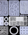 Resin Molds for Jewelry,  678Pcs Earring Making Kit with 28Pcs Epoxy Molds and 650Pcs Earring Hooks, Jump Rings for Pendants, Resin Crafts, DIY Earring