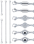 QACOWW 12 Pieces Necklace Extenders, Chain Extenders for Necklaces, Gold Jewelry Extenders, Chain Extenders for Necklace Bracelet Anklet Jewelry (Gold and Silver)