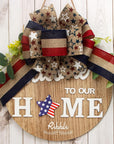 Rustic Patriotic Ribbon Wired,4 Rolls Stars and Stripes Burlap Ribbon,2-1/2 Inch Total 60 Feets(20 Yards), Patriotic Ribbon for Crafts,Wreaths,4Th of July Big Bow,Party Decoration-Pt01