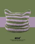 Cute Devil Knitting Striped Hat