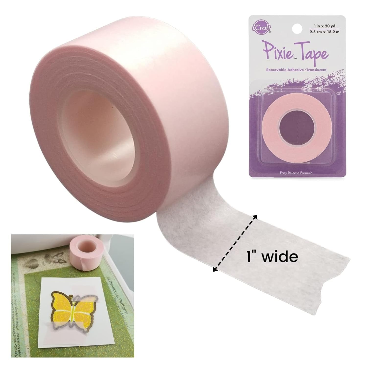 Pixie Tape - Removable, Tape (1 in X 20 Yds)