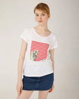 Biggdesign Pistachio Crew Neck Womens T-Shirt
