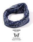 3PCS Boho Headbands Leopard Hair Bands Knotted Turban Wraps Stripe Cloth Elegant