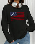 Round Neck Flag Sweater