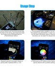 4X 48LED RGB Car Interior Atmosphere Light Strip Bar Bluetooth APP Music Control